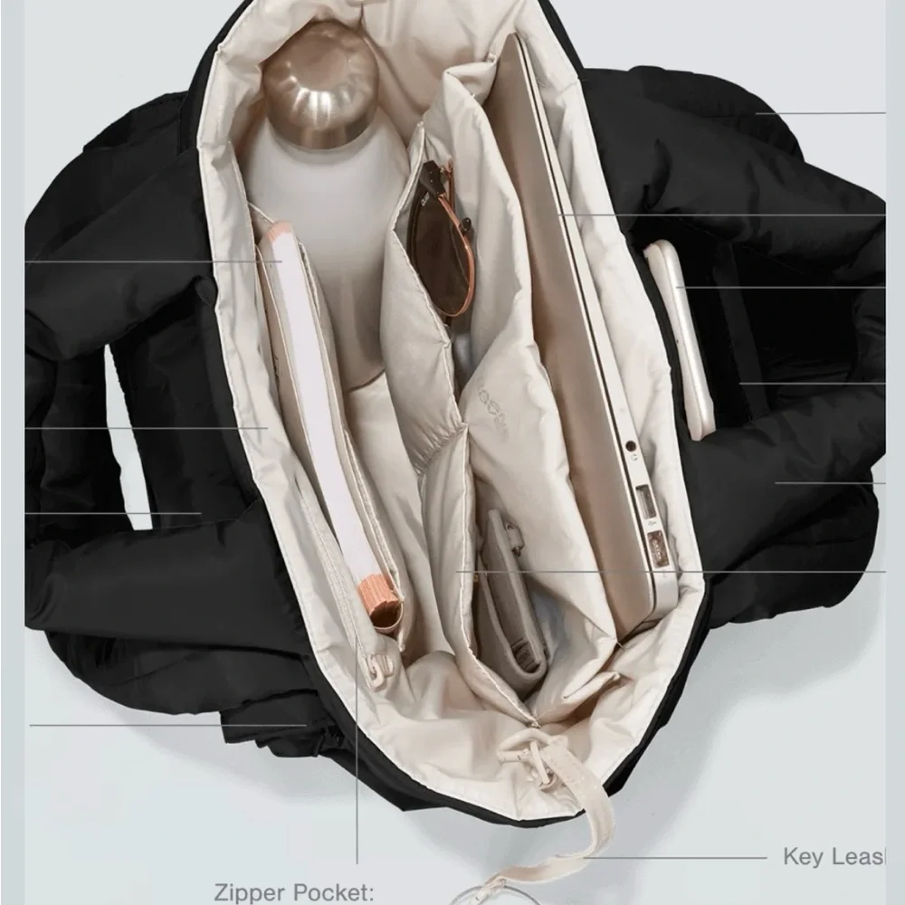 Dagne Dover Brown Puffer Tote Bag - Picture 10 of 10